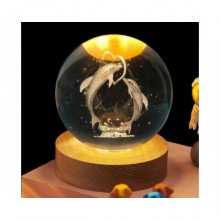 Декоративный 3D ночник хрустальный шар Crystal Ball Дельфин 