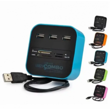 USB HUB удлинитель All in 1 Картридер, концентратор 3 порта хаб USB HUB удлинитель All in 1 Картридер, концентратор 3 порта хаб