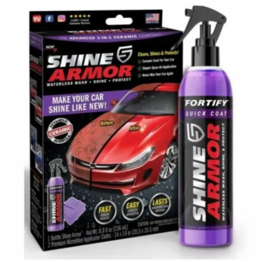 Полироль спрей против царапин Shine Armor для автомобиля, 236 мл