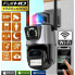Уличная охранная WIFI камера видеонаблюдения Dual Lens Поворотная камера наблюдения с сиреной