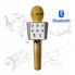 Микрофон-караоке беспроводной WSTER WS1688 Bluetooth FM Радио и искажение голоса Золотой