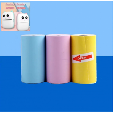 Набор цветной бумаги для мобильного мини термопринтера Mini printer 3шт