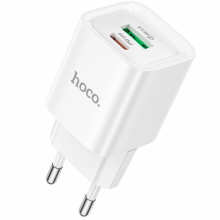 Сетевое зарядное устройство адаптер HOCO C147A 1хType-C/1хUSB PD/QC 20W, поддержка быстрой зарядки PD/QC/FCP/AFC Сетевое зарядное устройство адаптер HOCO C147A 1хType-C/1хUSB PD/QC 20W, поддержка быстрой зарядки PD/QC/FCP/AFC