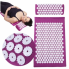 Коврик массажный ортопедический с подушкой acupressure mat 65*41 см Фиолетовый