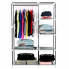 Тканевый шкаф для вещей Storage Wardrobe 88105 складной гардероб 2 секции, 105 х 45 х 170 см Синий