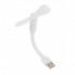 Портативный гибкий USB мини вентилятор для ноутбука, powerbank Белый