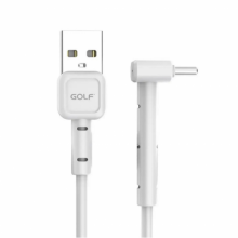Кабель угловой GOLF GC-69 Type-C L 1м 3A Белый