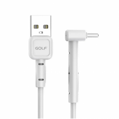 Кабель угловой GOLF GC-69 Type-C L 1м 3A Белый