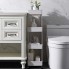 Передвижная напольная полка 39х12.5х80 см на колесиках Bathroom Rack Белая 4 яруса XYX-2020A