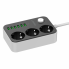 Сетевой фильтр удлинитель 3 розетки с 6 USB 2м с защитой с заземлением LDNIO SE3631 2500W 10A
