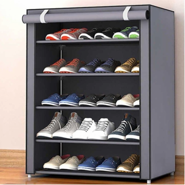 Стеллаж тканевый для хранения обуви Combination Shoe Frame 60X30X90 Серый