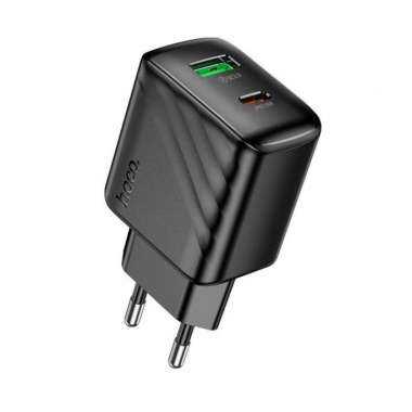 Сетевое зарядное устройство адаптер HOCO CS25A Rico 1USB/1Type-C, 20W/3A, поддержка быстрой зарядки PD/QC/FCP/AFC
