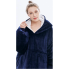Толстовка-плед с капюшоном Huggle Hoodie Ultra Plush Blanket | Плюшевая кофта | Плед с рукавами Oversize Синий