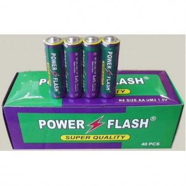 Батарейки пальчик R06 солевые АА 1.5 v Power flash Только упаковкой (40 шт)