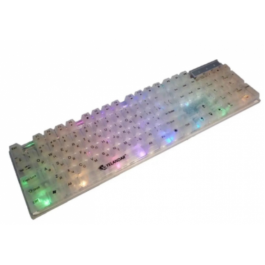 Клавиатура проводная Yelandar AN-T20 с подсветкой 104 клавиши Белая