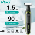 Электрическая машинка триммер для стрижки бороды и усов с USB +3 насадки, VGR V-017
