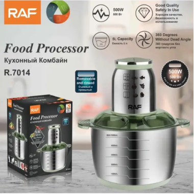 Кухонный комбайн измельчитель RAF R.7014 1000W 5L чоппер из нержавеющей стали