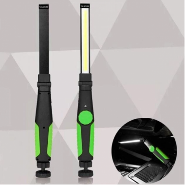 Фонарь аккумуляторный WORKLIGHT-W55-COB поворот 180º с магнитом фонарик Зелёный