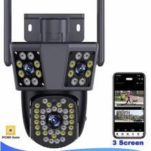 Уличная WIFI камера видеонаблюдения 9MP, 3 объектива C360 home, поворотная три линзы Уличная WIFI камера видеонаблюдения 9MP, 3 объектива C360 home, поворотная три линзы