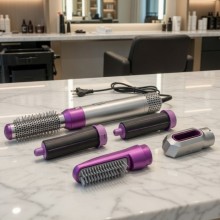 Стайлер для волос 5 в 1 + кейс чехол HAIR BRUSH Фиолетовый Стайлер для волос 5 в 1 + кейс чехол HAIR BRUSH Фиолетовый