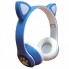 Беспроводные наушники с кошачьими ушками и RGB подсветкой Cat VZV-24M Синие