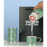 Подарочный набор Vacuum Flask SET вакуумный термос из нержавеющей стали 3 чашки Матово Зелёный