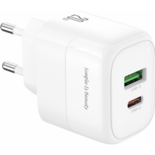 Сетевое зарядное устройство XO L137 - 20W PD USB-C & 18W QC USB-A быстрая зарядка Сетевое зарядное устройство XO L137 - 20W PD USB-C & 18W QC USB-A быстрая зарядка
