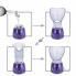 Паровая сауна для лица, ингалятор 2 в 1 Professional Facial Steamer BY-1078 Osenjie Фиолетовая