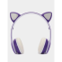 Беспроводные наушники с кошачьими ушками и RGB подсветкой Cat VIV-23M Фиолетовые