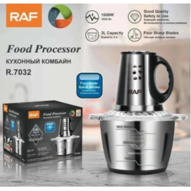 Кухонный комбайн измельчитель RAF R.7032 600W 3L чоппер из нержавеющей стали