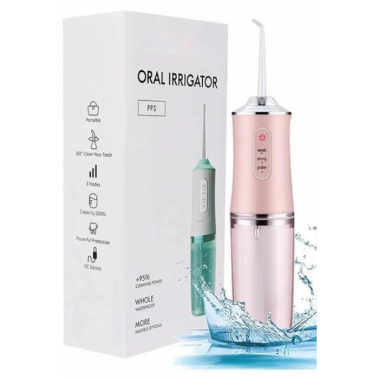 Ирригатор портативный электрический Oral Irrigator S3J2 для зубов Розовый