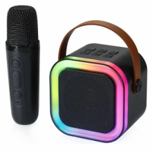 Портативная колонка с караоке микрофоном и RGB подсветкой Winso K12 10W Bluetooth, USB, microSD, AUX, Type-C Черная Портативная колонка с караоке микрофоном и RGB подсветкой Winso K12 10W Bluetooth, USB, microSD, AUX, Type-C Черная