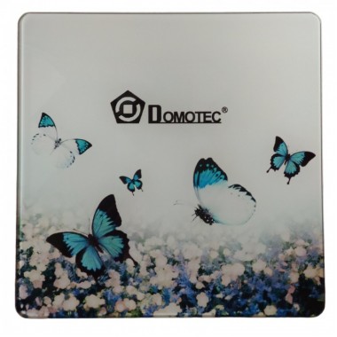 Электронные напольные весы Domotec MS-2019 до 180 кг с ЖК дисплеем Бабочки
