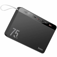 Внешний аккумулятор Power bank HOCO J94 Overlord 22.5W 75000mAh PD22,5W+QC3.0 батарея быстрая зарядка Чёрный Внешний аккумулятор Power bank HOCO J94 Overlord 22.5W 75000mAh PD22,5W+QC3.0 батарея быстрая зарядка Чёрный