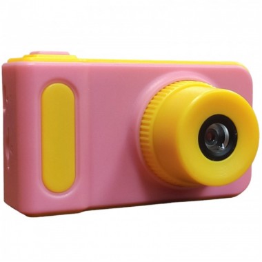 Детский цифровой фотоаппарат Smart Kids Camera V7 Розовый с жёлтым