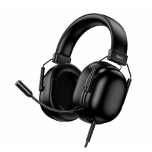 Накладные проводные наушники HOCO W113 с USB, 50 мм динамиками и съемным микрофоном Черные