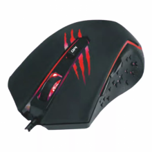 Компьютерная мышь игровая USB Grunhelm MG-375WD Чёрная с красным