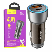 Автомобильное зарядное устройство 43W, PD25W+QC3,0, Hoco NZ8 / АЗУ-адаптер с подсветкой Автомобильное зарядное устройство 43W, PD25W+QC3,0, Hoco NZ8 / АЗУ-адаптер с подсветкой