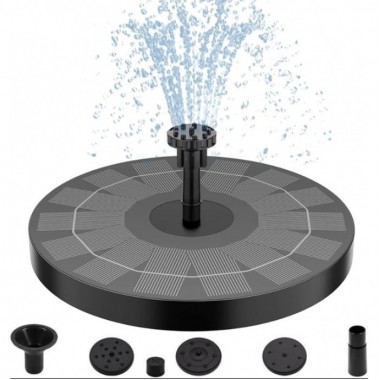 Фонтан насос на солнечной батарее + 6 насадок, Water Pump/ Садовый фонтан 16 см