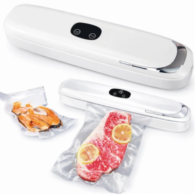 Вакуумный упаковщик для продуктов Vacuum Sealer MK-801 90Вт бытовой вакуумный + 10 пакетов Белый