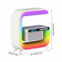 Ночник аккумуляторный RGB G3 с беспроводной зарядкой 15W и Bluetooth колонкой 3W Настольная смарт лампа Белая