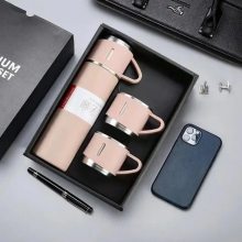 Подарочный набор Vacuum Flask SET вакуумный термос из нержавеющей стали 3 чашки Подарочный набор Vacuum Flask SET вакуумный термос из нержавеющей стали 3 чашки