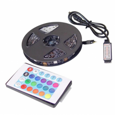 Светодиодная лента USB LED 5050 RGB комплект 2 метра, разноцветная с пультом