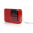 Радиоприёмник с FM USB MicroSD BKK S61 радио на аккумуляторе Красный