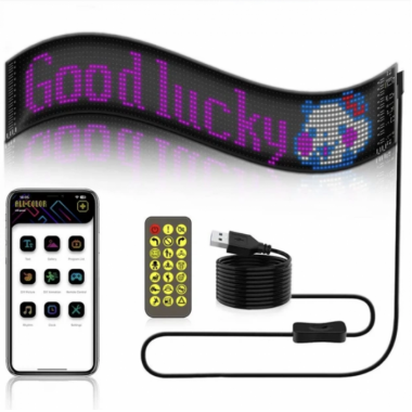 Гибкий экран LED Matrix Panel APP wifi rgb 120*595мм гибкий, полноцветный