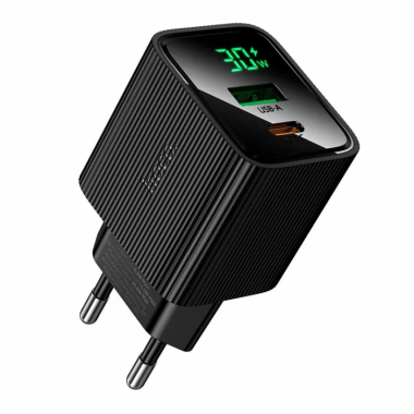 Сетевое зарядное устройство адаптер HOCO CS84A 1USB/1Type-C, 30W, поддержка быстрой зарядки PD/QC/FCP/AFC Черный