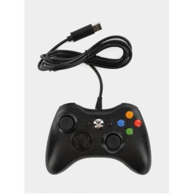 Джойстик PC360 в стиле XBOX проводной USB для компьютера Черный