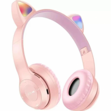 Беспроводные детские наушники с кошачьими ушками и подсветкой Cat Ear P47M Розовые Беспроводные детские наушники с кошачьими ушками и подсветкой Cat Ear P47M Розовые