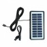 Радиоприёмник с солнечной панелью FM USB MicroSD и фонариком NS-222S на аккумуляторе Чёрный с красным