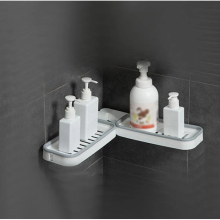 Двойная полка для ванной комнаты Shower Rack Белая Двойная полка для ванной комнаты Shower Rack Белая